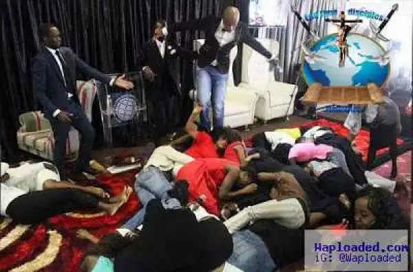 South African Pastor Caught on Camera Stomping His Church Members Again (Photos)